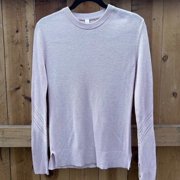 Lululemon Time To Restore Pink Cashlu Cashmere Blend
Sweater Lightweight  Size 2 - Picture 2 of 11
